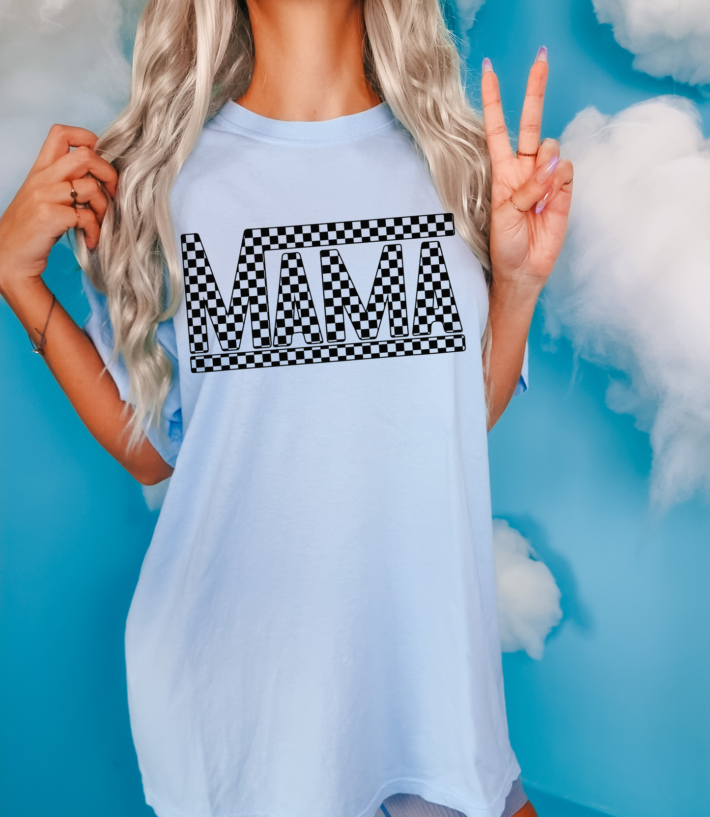 Mama Checkered Tee